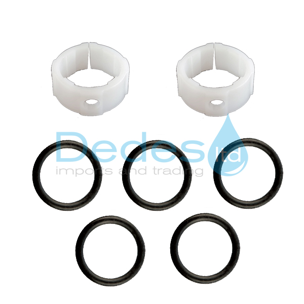 ΑΝΤΑΛΛΑΚΤΙΚΟ ΚΙΤ ΜΕ 5 O-RING & 2 ΔΑΚΤΥΛΙΟΙ ΛΕΥΚΟΙ ΚΟΜΜ.ΠΛΑΣΤΙΚΟΙ ΓΙΑ ΡΟΥΞΟΥΝΙΑ ZUMBA