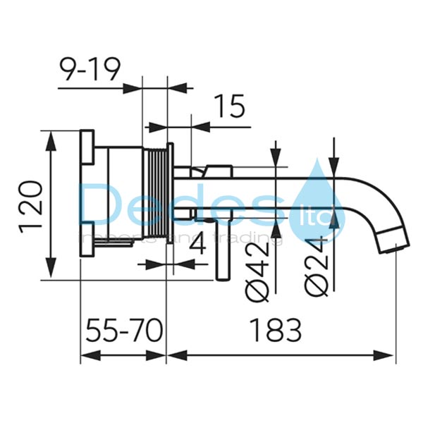 ΦΩΤΟΓΡΑΦΙΑ 2 ΜΠΑΤΑΡΙΑ ΝΙΠΤ. ΕΝΤΟΙΧΙΣΜΟΥ ΜΙΞ. BRUSHED GOLD CIRICULUS BCK3PABG FERRO ΜΕ ΣΤΡΟΓΓ.ΡΟΥΞ. L200 ΧΩΡ.ΒΑΛΒ.