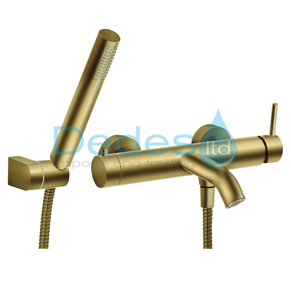 ΜΠΑΤΑΡΙΑ ΛΟΥΤΡΟΥ ΜΙΞΕΩΣ Β/Τ BRUSHED GOLD CIRICULUS BCK11BG ΣΤΡΟΓΓ. ΠΛΗΡΗΣ ΤΗΛΕΦΩΝΟ, ΣΠΙΡΑΛ, ΣΤΗΡΙΓΜΑ