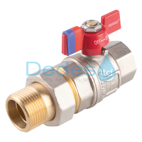 ΔΙΑΚΟΠΤΗΣ ΣΦΑΙΡΙΚΟΣ Β/Τ 1.1/4" ΜΕ ΡΑΚΟΡ FERRO PN30 ΧΡΩΜΕ F-POWER ΑΡΣΕΝΙΚΟ ΘΗΛΥΚΟ ΜΕ ΠΕΤΑΛΟΥΔΑ