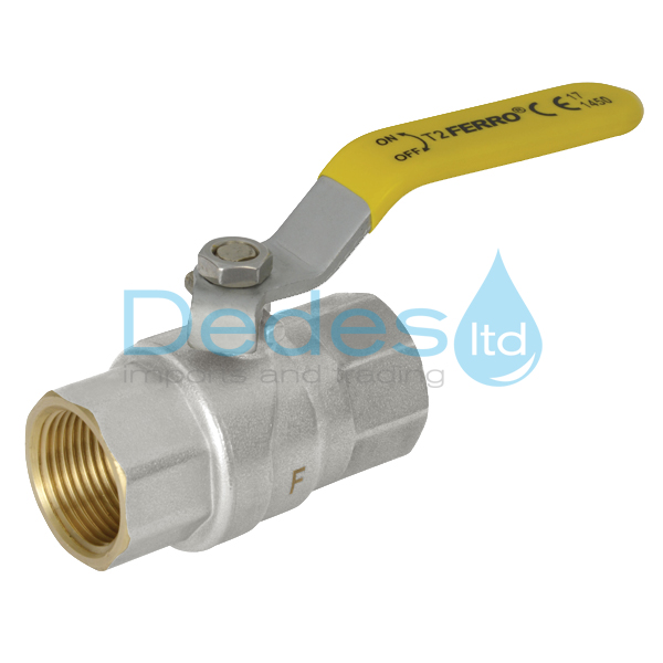 ΔΙΑΚΟΠΤΗΣ ΣΦΑΙΡΙΚΟΣ ΑΕΡΙΟΥ Β/Τ 3/4" DN20 KGN2 ΟΡΕΙΧ. CW617N GAS ΜΕ ΛΑΒΗ ΑΤΣΑΛΙΝΗ -20°C +60°C 0.5 MPa