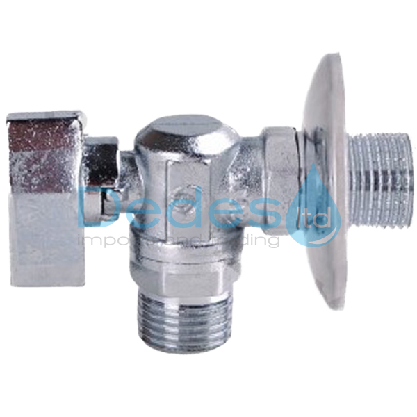 ΔΙΑΚΟΠΤΑΚΙ ΓΩΝΙΑΚΟ ΣΦΑΙΡ.1/2"x1/2" ΜΕ ΜΑΚΡΥ ΣΠΕΙΡΩΜΑ PLUS,ΜΕΤΑΛΛΙΚΟ ΠΟΜΟΛΟ & ΡΟΖΕΤΑ ΣΕ ΚΟΥΤΙ