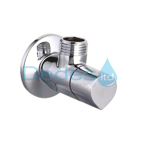 ΔΙΑΚΟΠΤΑΚΙ ΓΩΝΙΑΚΟ ΚΕΡΑΜΙΚΟ 1/2"x1/2" ΧΡΩΜΕ ΣΤΑΓΟΝΑ ΠΟΜΟΛΟ ΜΙΣΟΣΤΡΟΦΟ 90⁰ & ΡΟΖΕΤΑ Φ65 ΣΕ ΚΟΥΤΙ