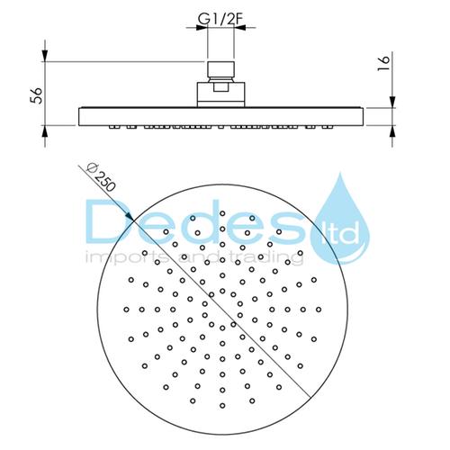 ΦΩΤΟΓΡΑΦΙΑ 2 ΚΩΔΩΝΑΣ ΝΤΟΥΣ ΣΤΡΟΓΓΥΛΟΣ ΧΡΩΜΕ DELFINO Φ250x16mm ΑΠΟ ABS 98 ΑΚΙΔΩΝ ΑΝΤΙΒΑΚΤΗΡΙΔ/ΚΟΣ ΙΤΑΛΙΑΣ ΣΕ ΚΟΥΤΙ
