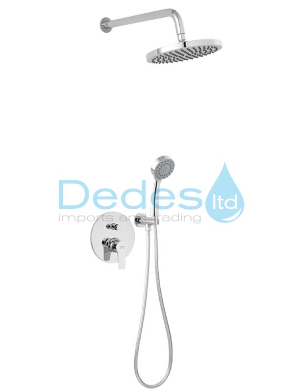 ΦΩΤΟΓΡΑΦΙΑ 2 ΚΙΤ ΕΝΤΟΙΧΙΣΜΟΥ ALGEO ΜΕ ΜΠΑΤΑΡΙΑ, ΚΩΔΩΝΑ INOX Φ200, ΒΡΑΧΙΟΝΑ 35cm, ΤΗΛΕΦΩΝΟ, ΣΠΙΡΑΛ 150cm,ΣΤΗΡΙΓΜΑ