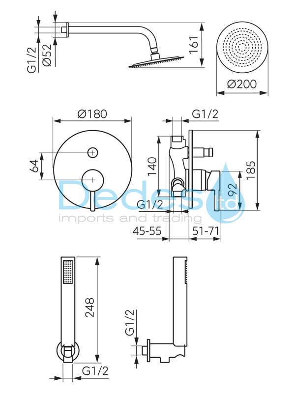 ΦΩΤΟΓΡΑΦΙΑ 3 ΚΙΤ ΕΝΤΟΙΧΙΣΜΟΥ CIRICULUS ΧΡΩΜΕ ΜΕ ΜΠΑΤΑΡ. ΚΩΔΩΝΑ INOX Φ200, ΒΡΑΧ. 35cm, ΤΗΛΕΦ. ΣΠΙΡΑΛ 150cm, ΣΤΗΡ.